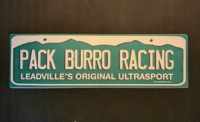 Burro Racing Street Sign